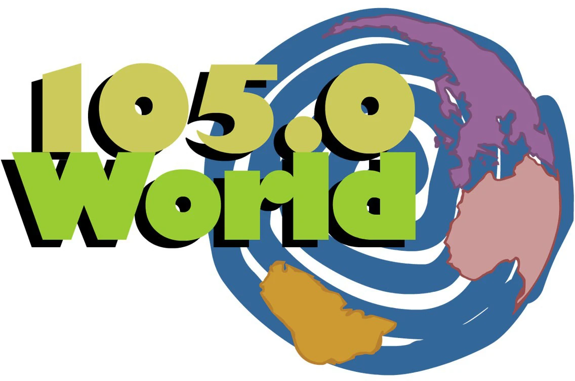 The World 105.0 logo